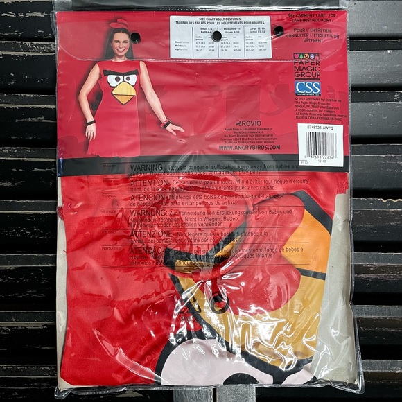 ANGRY BIRDS Sassy Red Bird Halloween Costume NEW - Picture 3 of 4